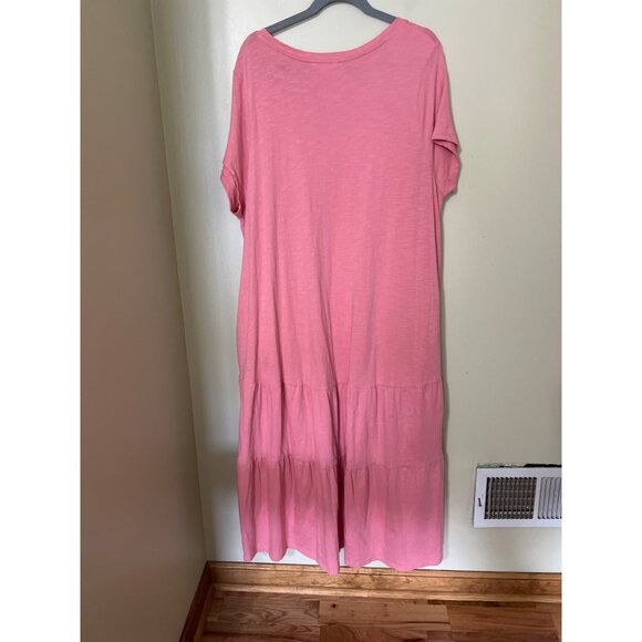 Terra & Sky Womens Pink Maxi Dress Sz 1X Beach Vaction Resort - Picture 11 of 14